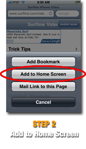 Step 2. Click On - Add to Home Screen